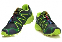 Solomon SPEEDCROSS3 CS dark grey fluorescent green outdoor waterproof shoes men size eur 40-46