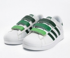 Adidas super star kids shoes gradient Green size EU26-35