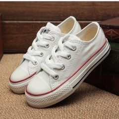 Children's canvas shoes converse all star white low size EU24-35