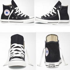 Boy and girl's canvas shoes converse all star black high top size EU24-35