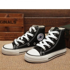 Boy and girl's canvas shoes converse all star black high top size EU24-35