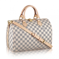 Three sizes Small Medium Large LOUIS VUITTO SPEEDY BANDOULIERE 25 LV speedy sp 30 White Plaid