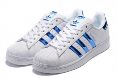 Adidas Superstar II White blue stripe AQ2869 man and woman leather board shoes Size EU36-44