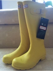 Rain boots Hunter high top matte Yellow size EU35-42