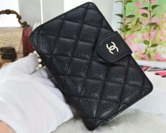 Chanel women Genuine leather black Wallet