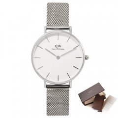 Daniel wellington ladies quartz watches | DW white dial silver watch strap 32mm