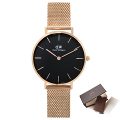 Daniel wellington ladies quartz watches | DW black dial rose gold watch strap 32mm