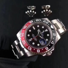 Swiss Rolex GMT 16710 Black Watch men's waterproof fluorescence automatic mechanical  watches 16710 Coke
