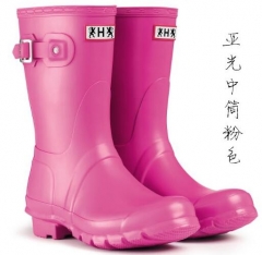 Rain boots Hunter middle top matte pink size EU35-42
