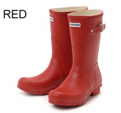 Rain boots Hunter middle top matte red size EU35-42