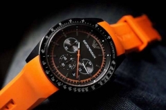 ARMANI Orange Rubber band Men's Watch AR5987