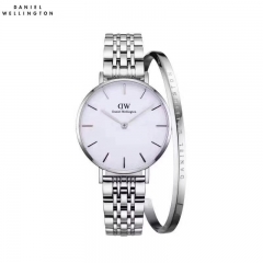 Daniel wellington silver quartz watch and Bracelet gift sets