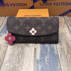 LV 2017 new pattern old flower EMILIE wallet M64202