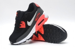 NIKE AIR MAX 90 children's leisure time running shoes black grey orange SIZE 28-35