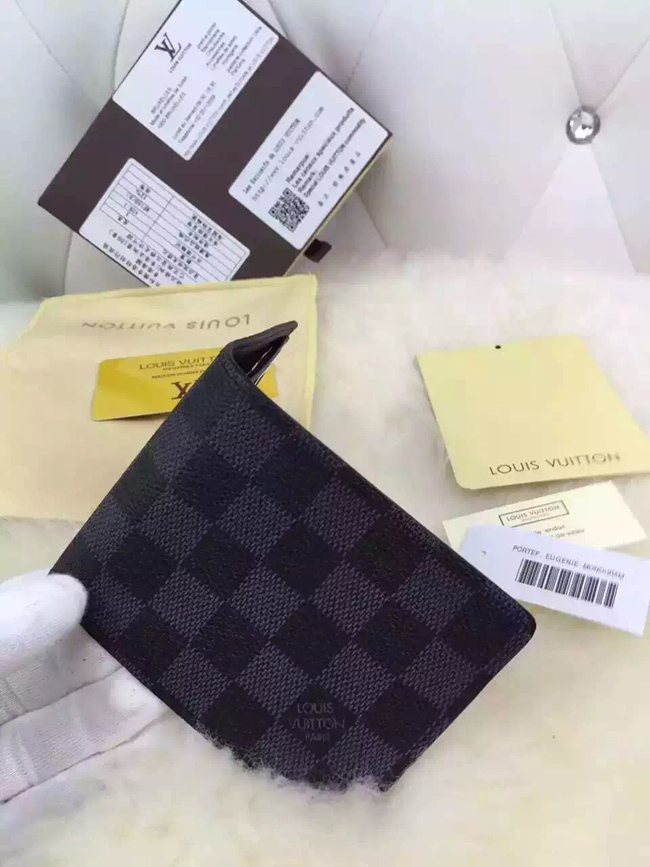 LV coffee lattice short style Fold wallet