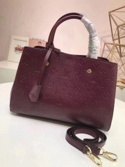 LV fashion exquisite medium Dark red hand bag M41046