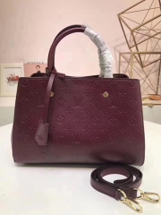 LV fashion exquisite medium Dark red hand bag M41046