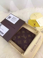 LV old flower short style Fold wallet