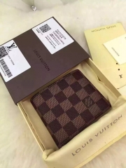 LV coffee lattice short style Fold wallet