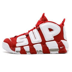 Air More Uptempo Supreme 902290 600 White red basketball shoes