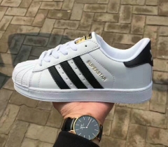 Adidas Superstar II white black front gold logo back white size EU36-44