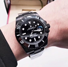 Swiss Rolex GMT all black  sliver Watch men's waterproof fluorescence automatic mechanical  watches 16710 Coke