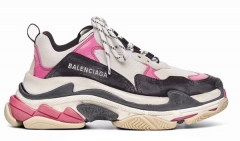 Balenciaga Triple S Black Pink Running Shoes Size EU36-39