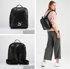 Puma women's shoulder bag backpack 075152-01 PU zipper bag