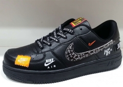 NIKE AIR FORCE 1 JUST DO IT Black Size EU 36-44