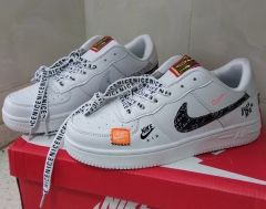 NIKE AIR FORCE 1 JUST DO IT White Size EU 36-44