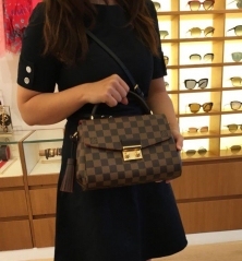 LV Ladies chessboard single shoulder postman bag N41581