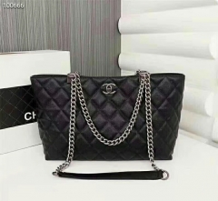 CHANEL Chain handbag high-capacity Black 34*23*11 cm