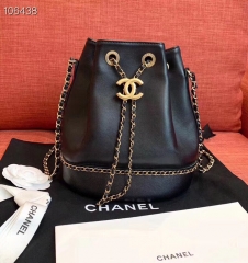 CHANEL Chain handbag Drawstring shoulder bag 22*20*16 cm