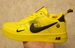 NIKE AIR FORCE 1 AF1 OW Yellow Black Size EU 36-44