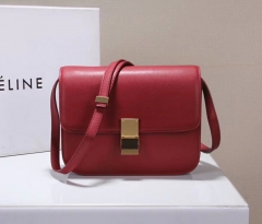 CELINE Women's bag Medium Single Shoulder Pack Wine Red