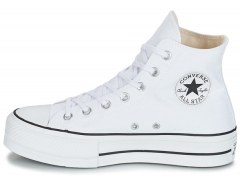 White Converse high-top Canvas Shoes Platform 560846C Size EU36-40