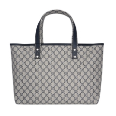 Double G Printed Artificial Leather Canvas Shopping Bag 211134