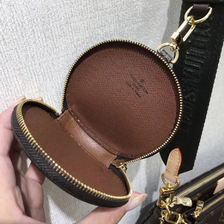 LV Three-in-one Messenger bag Removable Round Wallet