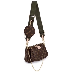 LV Three-in-one Messenger bag Removable Round Wallet