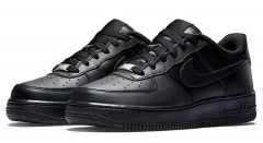 Nike AIR FORCE 1 All Black Low Sneakers 315122-001 Size EU36-45