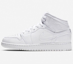 Air Jordan 1 Mid AJ1 White 554724-129 Size EU 36-45