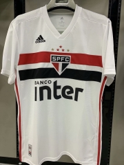 Sao paulo 19 20 white home Soccer Jersey S-3XL