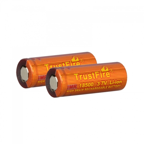 TrustFire IMR 18500 1100mAh Lithium-ion 3.7V High Drain Recharbeable Battery (2PCS)