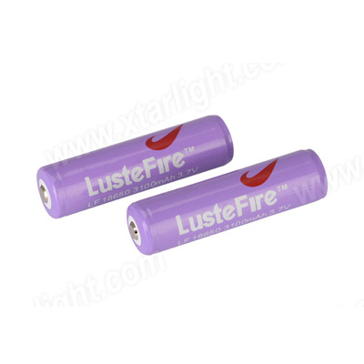 LusteFire 18650 3100mAh Li-ion Recharbeable Protected Battery (2PCS)