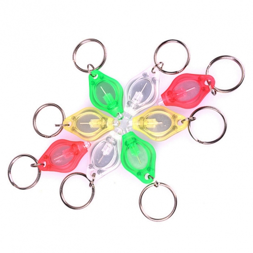 Ultra Bright Plastic Protable Keychain LED Light Colorful LED