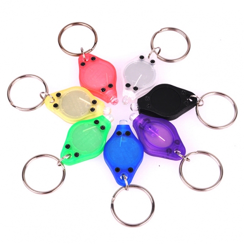 Ultra Bright Plastic Protable Keychain LED Light White LED