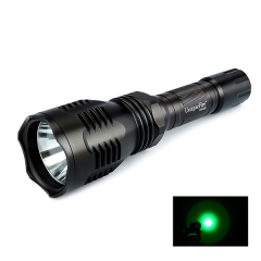 UniqueFire HS-802 350 Lumens 250 Yard Tactical Flashlight Green Hunting Light Coyote Hog Hunting Flashlight