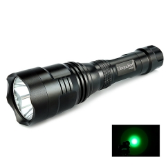 UniqueFire HS-801 350 Lumens 250 Yard Tactical Flashlight Green Hunting Light Coyote Hog Hunting Flashlight