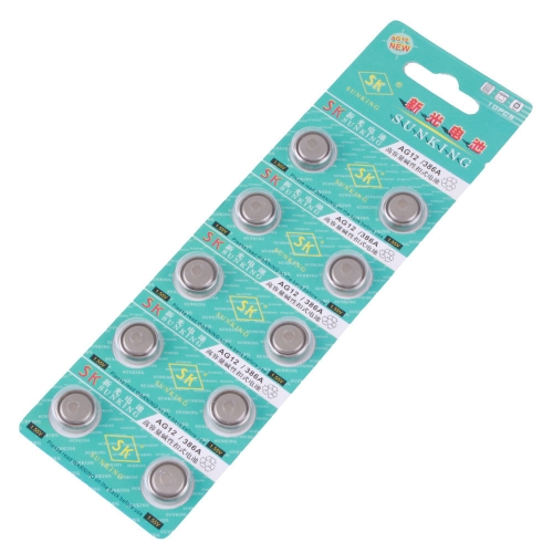 50 pcs of AG12 386A LR43 SR43SW LR1142 301 SR43 1.55V Button Cell Alkaline Battery ECOS