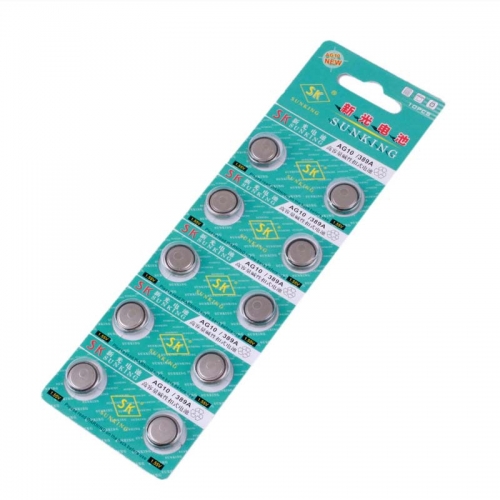 50 pcs of AG10 389A 1.55V Button Cell Alkaline Battery ECOS